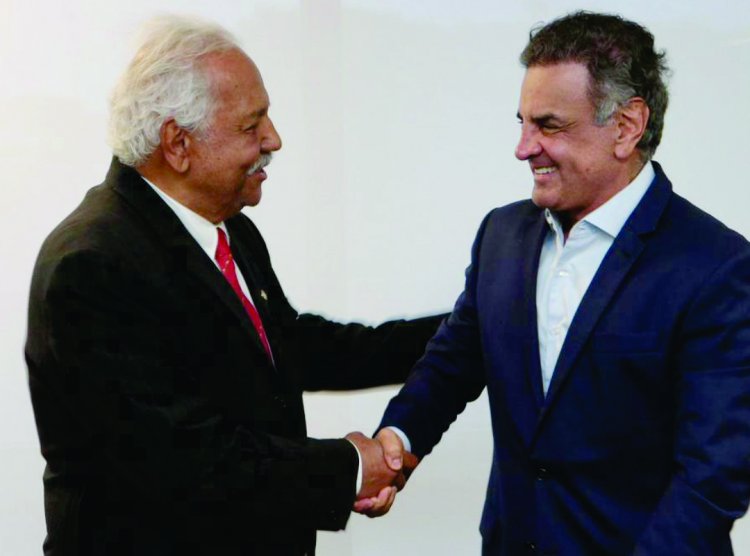 O Legado de Hélio de Oliveira Santos abraçado pelo PSDB: Deputado Federal Aécio Neves recebeu Dr. Hélio em Brasília